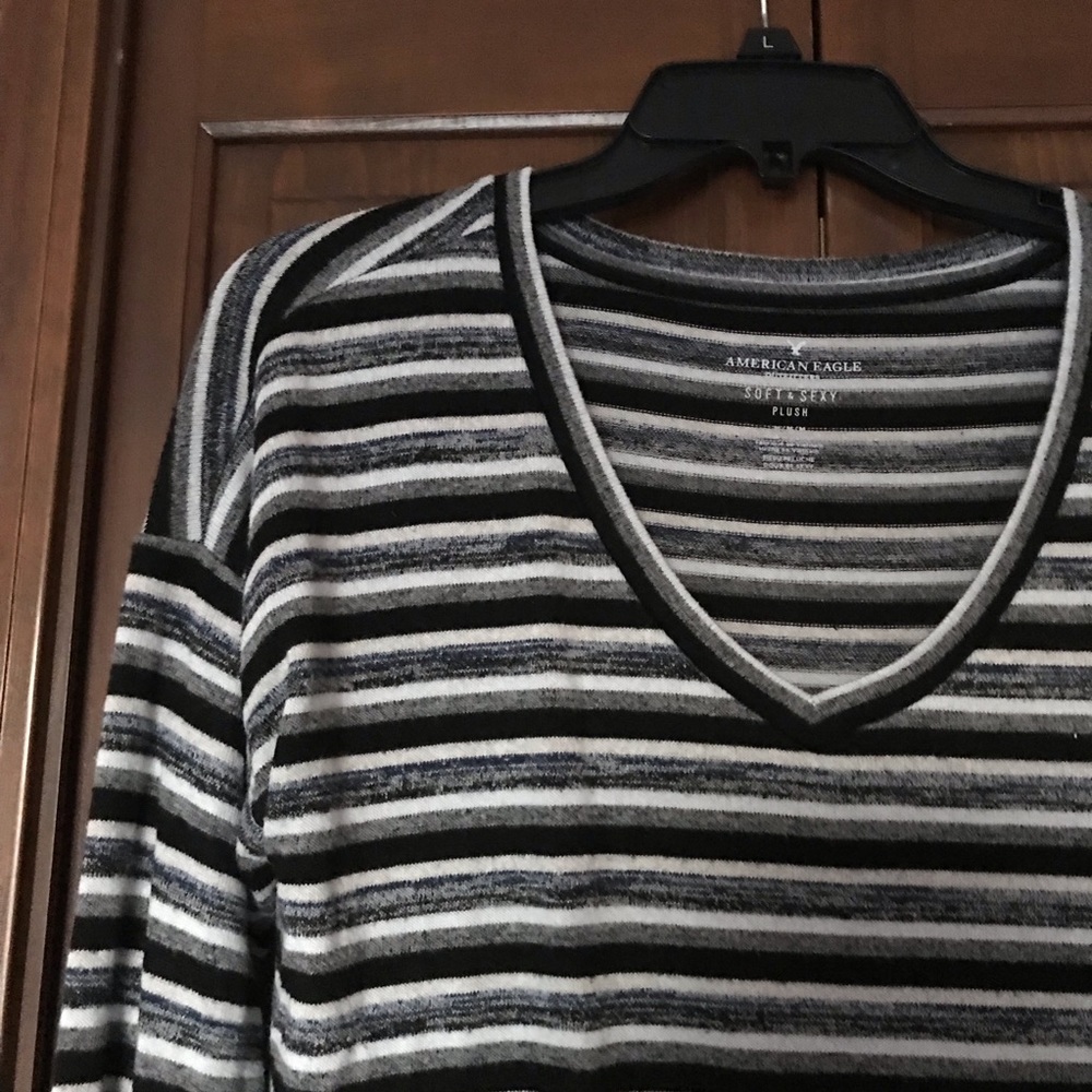 American Eagle Striped Long Sleeve